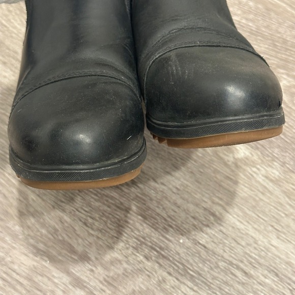 Sorel Evie II Chelsea Booties Womens 9 Black Waterproof Leather Suede NL3816-010 - Picture 3 of 9